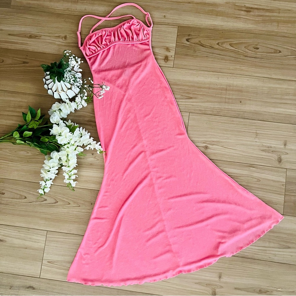 Y2K Pink Strappy Dress
